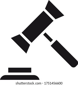 auction,hammer icon vector illustration flat