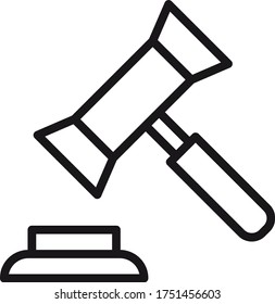 Auktion, Hammer-Symbol, Vektorgrafik
