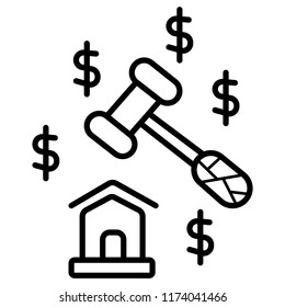 Auctions and bidding icon
