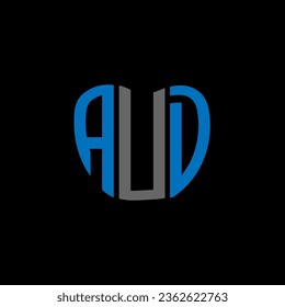 AUD letter logo creative design. AUD unique design.
