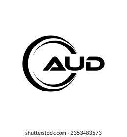 AUD Logo Design, Inspiration für eine einzigartige Identität. Modernes Eleganz und kreatives Design. Markieren Sie Ihren Erfolg mit dem Markieren dieses Logos.