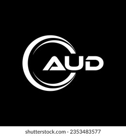 AUD Logo Design, Inspiration für eine einzigartige Identität. Modernes Eleganz und kreatives Design. Markieren Sie Ihren Erfolg mit dem Markieren dieses Logos.