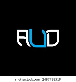 AUD logo design, AUD simple and modern logo. AUD luxurious alphabet design  