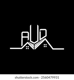 AUD Real state logo design, AUD simple and modern logo. AUD luxurious alphabet design  