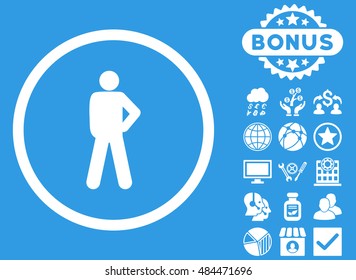 Audacity icon with bonus images. Vector illustration style is flat iconic symbols, white color, blue background.