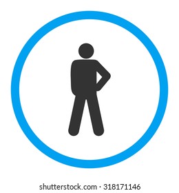 Audacity vector icon. This rounded flat symbol is drawn with blue and gray colors on a white background.