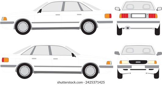 AUDI 80 CUPE DIBUJO VECTORIAL