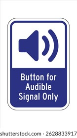 Audible Pedestrian Signal Button – Accessibility Feature for Safe Crosswalk Navigation – High Quality Vectorial Graphic