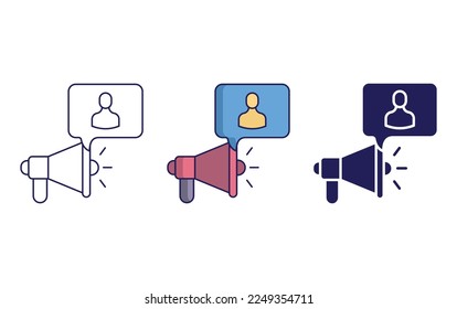 Audience announcement icon vector illustration