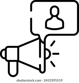 Audience announcement outline icon vector illustration
