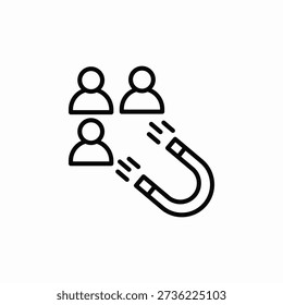 audience attract icon sign vector