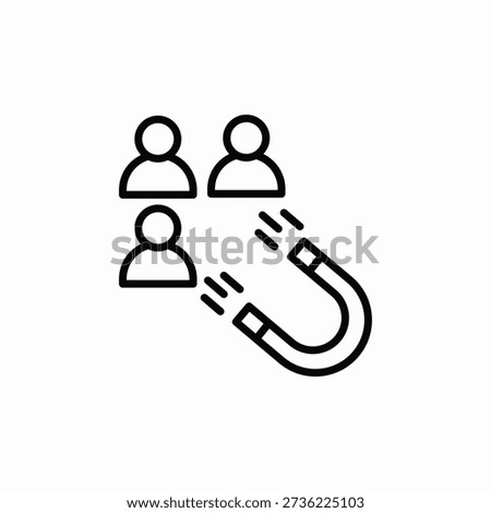 audience attract icon sign vector