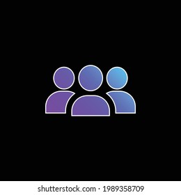 Audience blue gradient vector icon