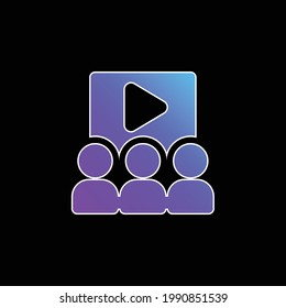 Audiobild mit blauem Farbverlauf-Vektorsymbol