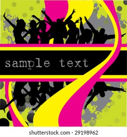 audience cheering success; background vector