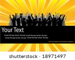 Audience Cheering Success Vector Background