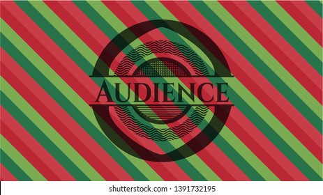 Audience christmas emblem. Vector Illustration. Detailed.