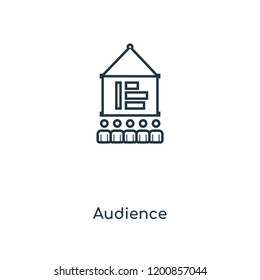 Audience concept line icon. Linear Audience concept outline symbol design. This simple element illustration can be used for web and mobile UI/UX.