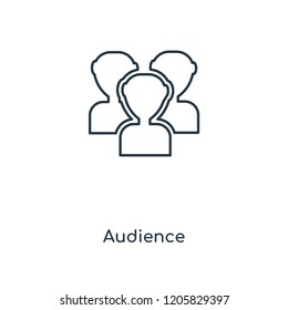 Audience concept line icon. Linear Audience concept outline symbol design. This simple element illustration can be used for web and mobile UI/UX.