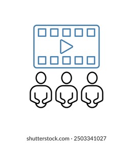 audience concept line icon. Simple element illustration.audience concept outline symbol design.