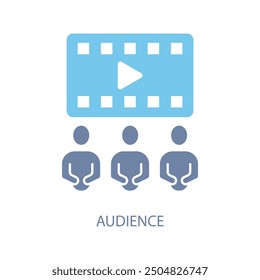 audience concept line icon. Simple element illustration.audience concept outline symbol design.
