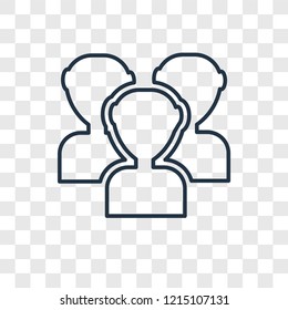 Audience concept vector linear icon isolated on transparent background, Audience concept transparency concept in outline style