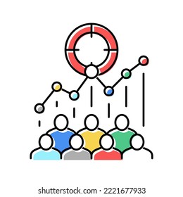 vector de icono de color del cliente de audiencia. signo de cliente de audiencia. ilustración de símbolo aislado