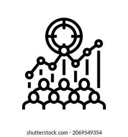 audience customer line icon vector. audience customer sign. isolated contour symbol black illustration