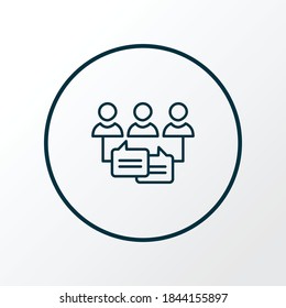 Audience Engagement Icon Line Symbol. Premium Quality Isolated Communication Element In Trendy Style.