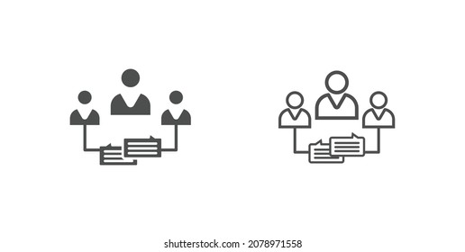 Audience Engagement Icon Line Symbol. Premium Quality Isolated Communication Element In Trendy Style.