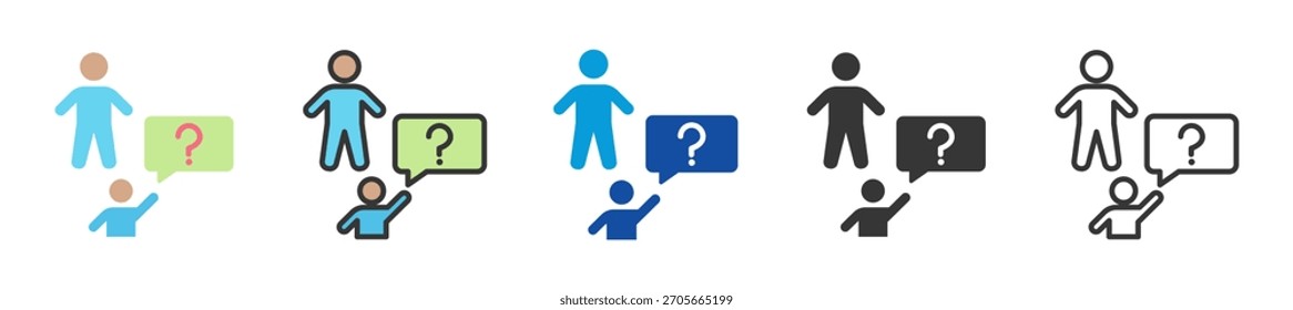 audience engagement icon set multi style various collection