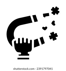 audience engagement social media glyph icon vector. audience engagement social media sign. isolated symbol illustration