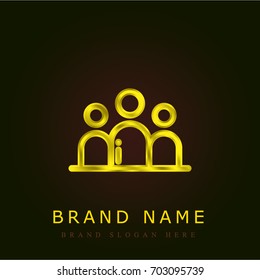 Audience golden metallic logo