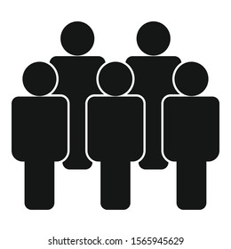 Audience group icon. Simple illustration of audience group vector icon for web design isolated on white background