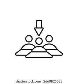 estilo .design de coleção de ícones de público com plano de fundo