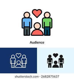 Audience Icon Filled Collection With Multi Styles