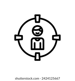 diseño de icono de audiencia o logotipo símbolo de signo aislado ilustración vectorial - icono vectorial de estilo de línea de alta calidad adecuado para diseñadores, desarrolladores web, pantallas y sitios web
