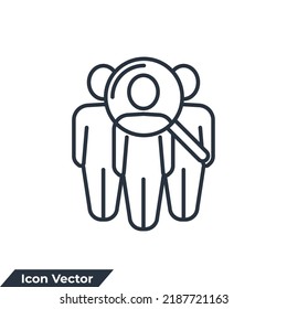 audience icon logo vector illustration. target with audience symbol template for graphic and web design collection