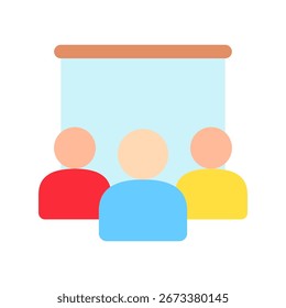 Audience Icon Mini Illustration Icon. Use For Modern Concept, Print, Ui, Ux Kit, Web And App Development. Vector Related To Office, Education, Examination And More