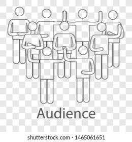 Audience icon on transparency background. Modern flat design vector illustration. Symbol for your web site design.