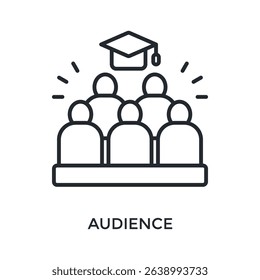 Audience Icon Outline Style. Vector Illustration For Graphic Design