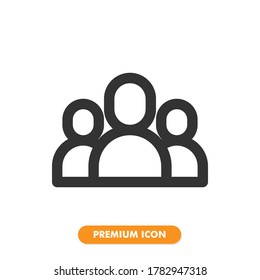 paquete de iconos de audiencia aislado en fondo blanco. para el diseño de su sitio web, logotipo, aplicación, interfaz de usuario. Ilustración gráfica vectorial y trazo editable. EPS 10.