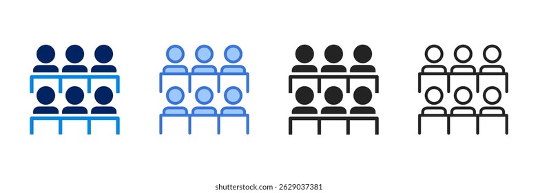 Ícone de público-alvo definir coleção de estilos diferentes