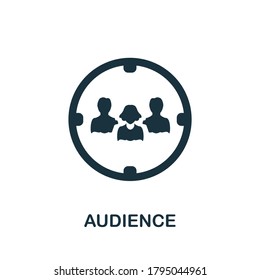 Audience icon. Simple element from social media collection. Creative Audience icon for web design, templates, infographics and more