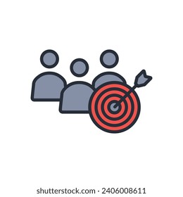 audience icon. vector.Editable stroke.linear style sign for use web design,logo.Symbol illustration.