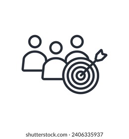 audience icon. vector.Editable stroke.linear style sign for use web design,logo.Symbol illustration.