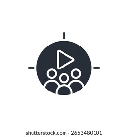 audience icon. vector.Editable stroke.linear style sign for use web design,logo.Symbol illustration.