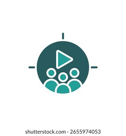 Zielgruppensymbol. vector.Editable stroke.linear style Zeichen zur Verwendung Web-Design, logo.Symbol-Illustration.