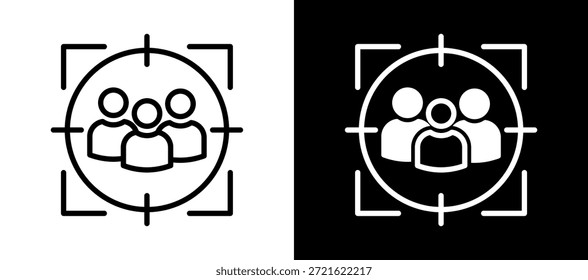 Ícone de público - Ilustração de vetor em branco