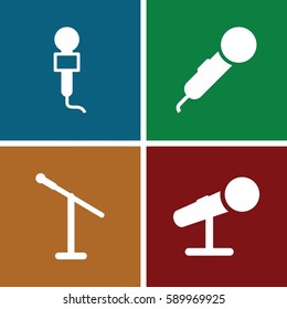 audience icons set. Set of 4 audience filled icons such as 